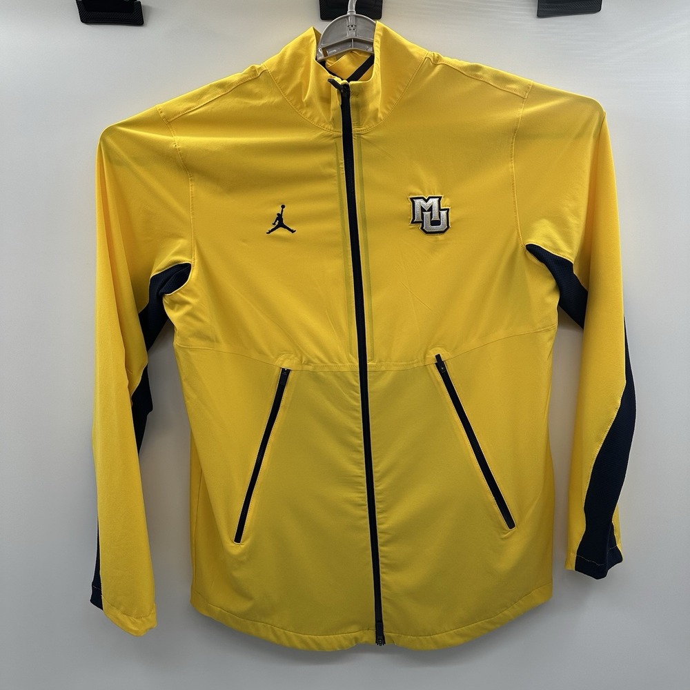 Air Jordan Marquette Golden Full Zip-Up Sideline Jacket Mens Large Dri-FIT‎ Gold - Picture 2 of 13